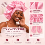 Touca de Cetim Premium – Conforto e Proteção para os Cabelos