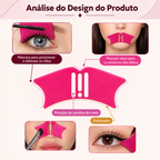 Estêncil de Silicone 4 em 1 para Maquiagem – Delineado & Contorno