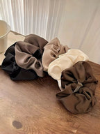 5-Pack Satin Scrunchies, Minimalist High-End Style, Suitable for Daily Hair Tying / Commuting Looks / Gift or Personal Use