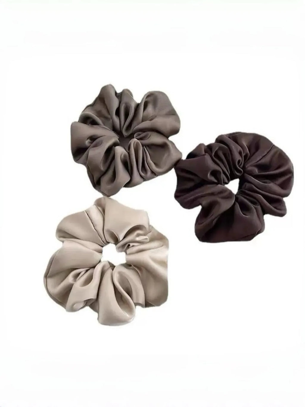 5-Pack Satin Scrunchies, Minimalist High-End Style, Suitable for Daily Hair Tying / Commuting Looks / Gift or Personal Use