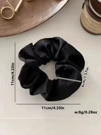 5-Pack Satin Scrunchies, Minimalist High-End Style, Suitable for Daily Hair Tying / Commuting Looks / Gift or Personal Use
